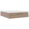 vidaXL Cadre de lit ottoman et matelas cappuccino 180x200cm similicuir