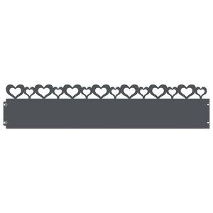 vidaXL Bordures de pelouse 10 pc 103 x 0,05 x 22 cm Acier Anthracite
