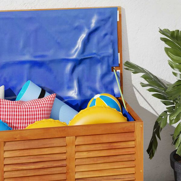 vidaXL Boîte de rangement de jardin persiennes 113x50x56cm bois acacia