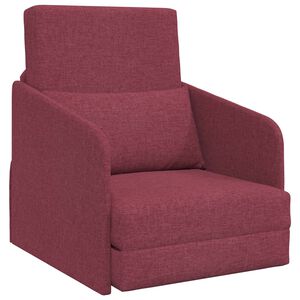 vidaXL Canap&eacute;-Lit Bordeaux 65 x 80 x 83 cm tissu