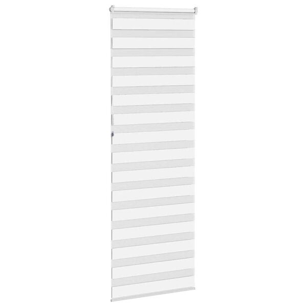 vidaXL Store z&egrave;bre blanc 85x230 cm largeur du tissu 80,9 cm polyester