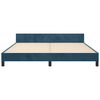 vidaXL Cadre de lit sans matelas bleu fonc&eacute; 160x200 cm velours