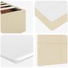 VidaXL Cadre de lit ottoman avec matelas cr&egrave;me 180x200 cm tissu