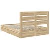 vidaXL Lit de Rangement Ch&ecirc;ne Sonoma 140 x 200 cm Bois d'ing&eacute;nierie