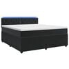vidaXL Lit boxspring avec matelas Noir 160 x 200 cm Velours