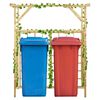 vidaXL Pergola de jardin pour poubelles doubles Bois de pin impr&eacute;gn&eacute;