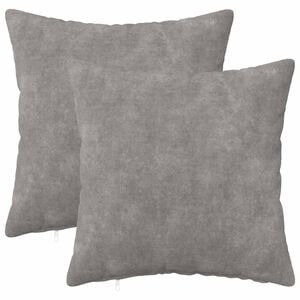 vidaXL Housse de coussin 2 pcs HEERLEN Gris clair 30 x 30 cm