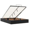 VidaXL Cadre de lit ottoman avec matelas noir 140x200 cm similicuir