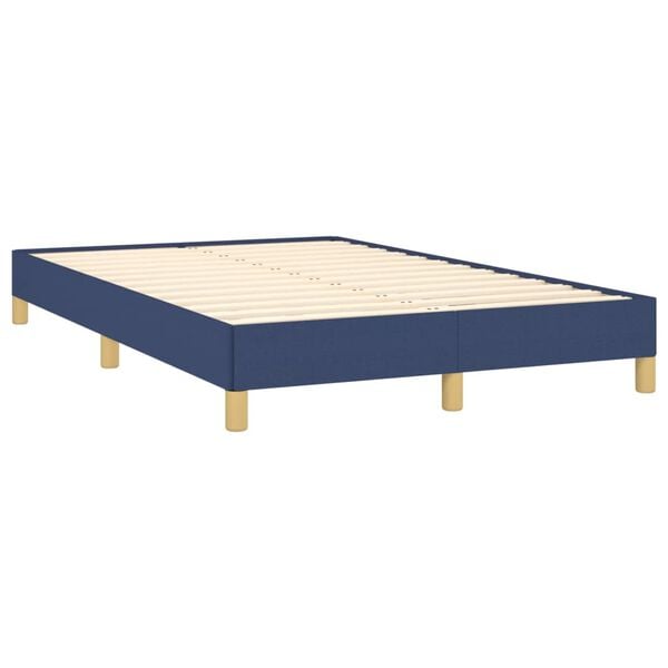 vidaXL Cadre de lit sans matelas bleu 120x190 cm tissu