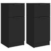 vidaXL Buffets 2 pcs noir 30x30x70 cm bois d'ing&eacute;nierie