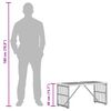 vidaXL Table de jardin Naturel 80 x 40 x 40 cm Acier et Rattan Poly