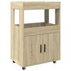 vidaXL Chariot de bar ch&ecirc;ne sonoma 60x39,5x89 cm bois d'ing&eacute;nierie