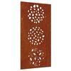 vidaXL D&eacute;coration murale jardin 105x55 cm acier corten design feuille