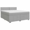 vidaXL Lit boxspring avec matelas Gris clair 140 x 190 cm Tissu