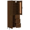 vidaXL Buffet haut Ch&ecirc;ne marron 69,5x34x180 cm Bois d'ing&eacute;nierie