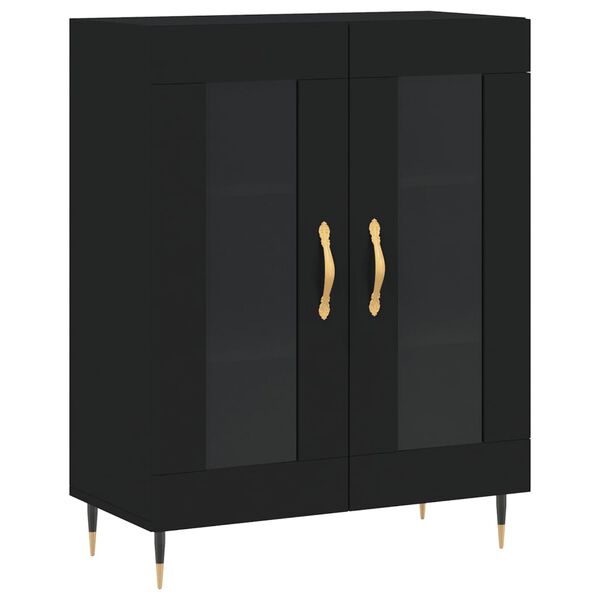 vidaXL Buffet noir 69,5x34x90 cm bois d'ingénierie