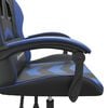vidaXL Chaise de jeu pivotante Noir et bleu Similicuir