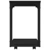 vidaXL Table d'appoint avec roues Noir 50x35x55,5 cm Bois d'ing&eacute;nierie