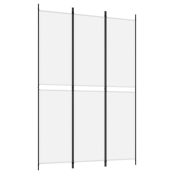 vidaXL Cloison de séparation 3 panneaux Blanc 150x220 cm Tissu