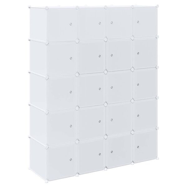 vidaXL Cubes de rangement 20 pcs avec tiges de suspension PP