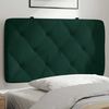 vidaXL Coussin de t&ecirc;te de lit vert fonc&eacute; 80 cm velours