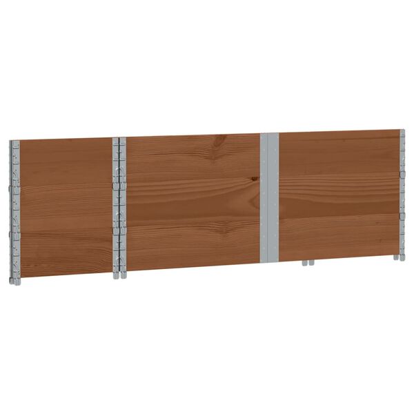 vidaXL Colliers de palette 3 pcs marron 150x50 cm bois de pin solide