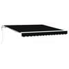 vidaXL Auvent r&eacute;tractable Noir 300 x 250 cm Tissu et Aluminium