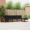 vidaXL Ensemble de canap&eacute;s d'ext&eacute;rieur 5 pcs Naturel et Noir