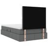 vidaXL Lit avec rangement et matelas Gris fonc&eacute; 120 x 190 cm tissu