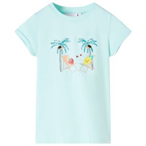 vidaXL T-shirt pour enfants aqua clair 128