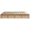 vidaXL Cadre de lit Marron 200 x 200 cm Bois de pin massif