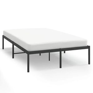 vidaXL Cadre de lit m&eacute;tal sans matelas noir 120x200 cm