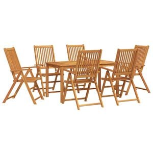 vidaXL 5-Piece Garden Dining Set Naturel Bois d'Acacia Massif