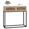 vidaXL Table console 80x30x75 cm bois d'ing&eacute;nierie et fer
