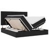 vidaXL Lit de Rangement avec matelas Noir 200 x 200 cm Velours