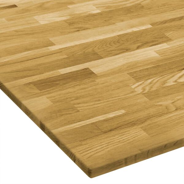 vidaXL Dessus de table Bois de chêne massif Carré 23 mm 80x80 cm