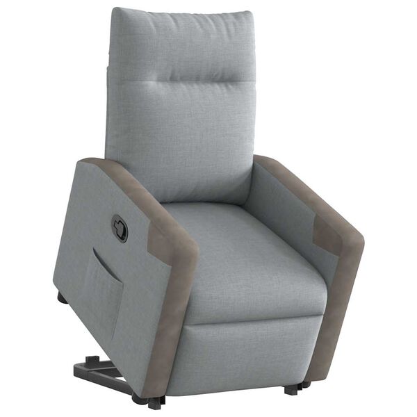 vidaXL Fauteuil inclinable Gris clair Tissu