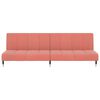 vidaXL Canapé-lit à 2 places rose velours