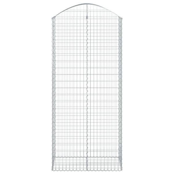 vidaXL Panier de gabions arqu&eacute; 100x50x220/240 cm Fer galvanis&eacute;