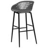 vidaXL Chaises de bar lot de 4 gris