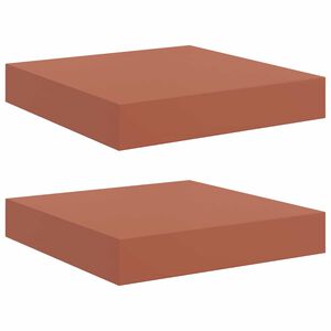 vidaXL &Eacute;tag&egrave;re Murale 2 pc Rouge 23 x 23,5 x 3,8 cm Bois d'ing&eacute;nierie