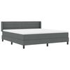 vidaXL Lit &agrave; ressorts avec matelas Gris fonc&eacute; 200 x 180 cm Polyester