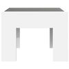 vidaXL Table de chevet avec LED infini blanc 40x40x30 cm