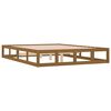 vidaXL Cadre de lit sans matelas marron miel 120x200 cm bois massif