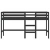 vidaXL Lit mezzanine d'enfants sans matelas avec &eacute;chelle noir 80x200cm