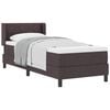 vidaXL Lit &agrave; ressorts avec coussin Marron fonc&eacute; 200 x 80 cm tissu