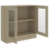 vidaXL Armoire à vitrine Chêne sonoma 82,5x30,5x80cm Bois d'ingénierie