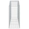 vidaXL Panier de gabions arqué 200x50x100/120 cm Fer galvanisé