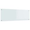 vidaXL Protection de cuisine Blanc 120 x 40 x 0.6 cm verre tremp&eacute;