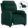 vidaXL Fauteuil inclinable électrique vert foncé velours